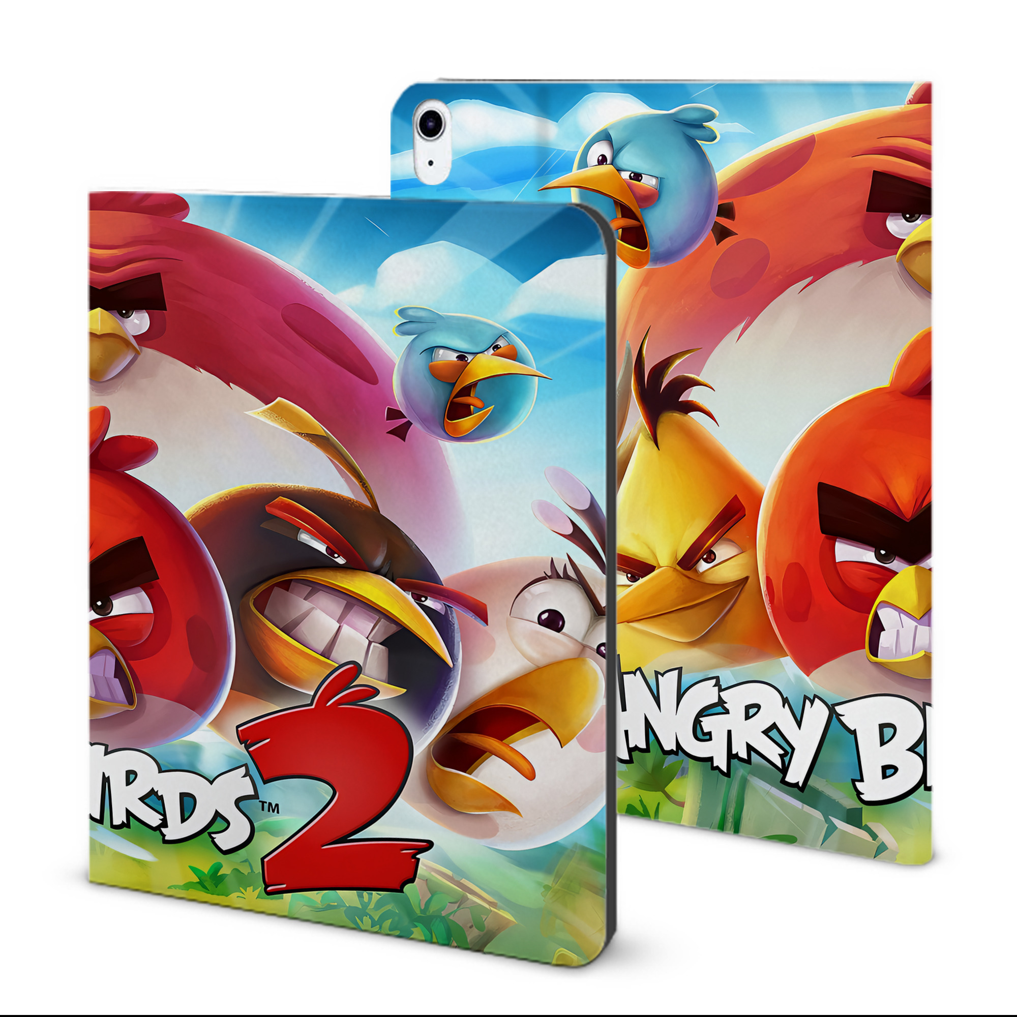 （画像用） Angry Birds アングリーバード IPad ケース ブック型 PUレザー TPU 耐衝撃 軽量 薄型 ペン収納なし 全面保護 IPad 各モデル対応